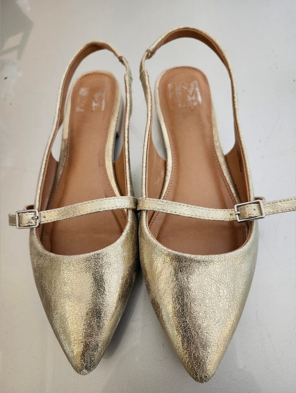 Dolce Vita Metallic Gold Pointed Slingback Flats